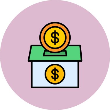 vektör para simgesi illüstrasyonu