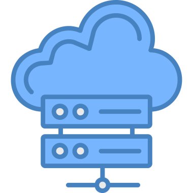 bulut hesaplama vektörü simgesi