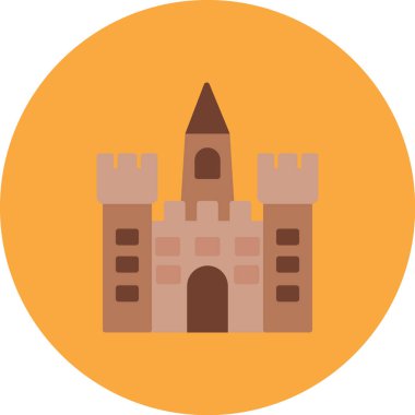 Şato. Web simgesi basit illüstrasyon