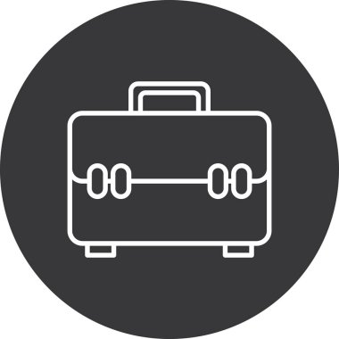 Çanta simgesinin vektör illüstrasyonu