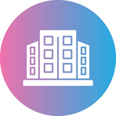 Bina. Web simgesi basit illüstrasyon