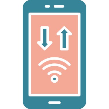 ok simgesi, vektör illüstrasyonlu cep telefonu