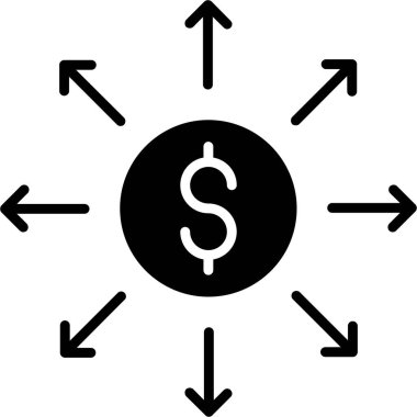 Dolar. Web simgesi basit tasarım