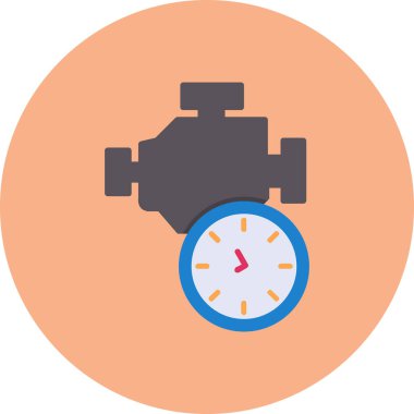 Saat. Web simgesi basit illüstrasyon