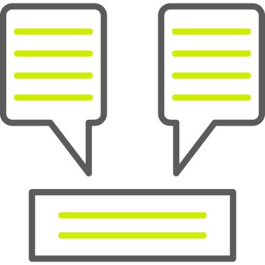 Sohbet simgesi, vektör çizimi