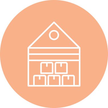 Bir bina simgesinin vektör illüstrasyonu