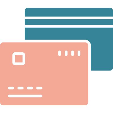 Banka kartı simgesi. Vektör çizim