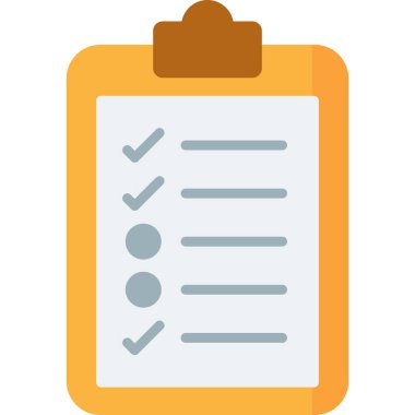 Kontrol listesi. Web simgesi basit illüstrasyon