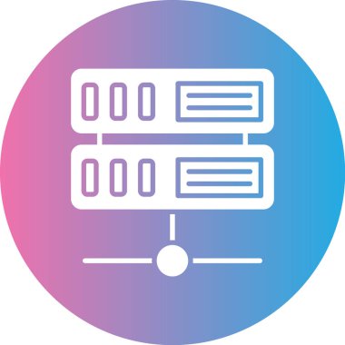 veri sunucusu. Web simgesi basit illüstrasyon