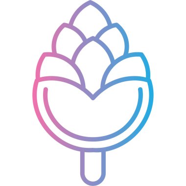 Tek bir izole çiçeğin vektör çizimi