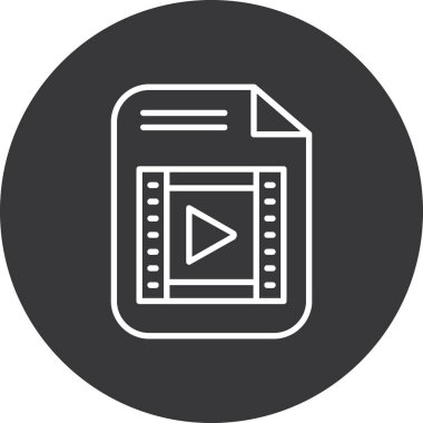 video simgesi vektör illüstrasyonu