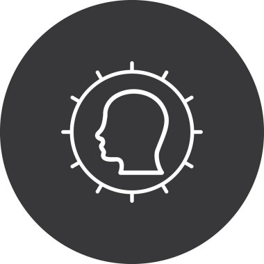 insan baş kutsal kişilerin resmi, vektör çizim