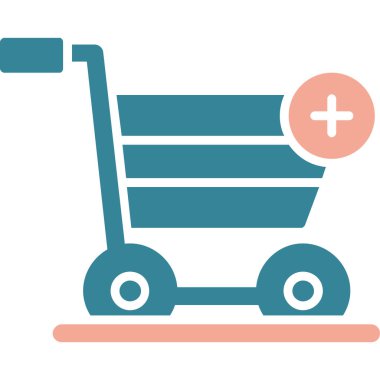 Alışveriş simgesi, vektör illüstrasyonu