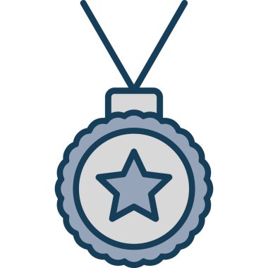 Madalya. Web simgesi basit illüstrasyon