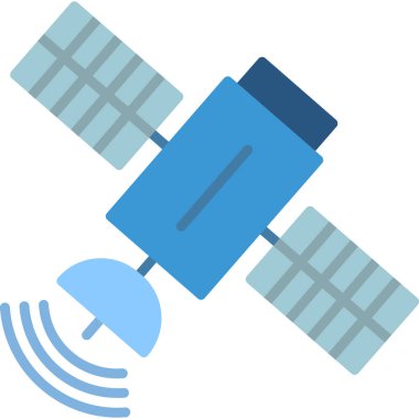 Uydu anteni. Web simgesi vektör illüstrasyonu