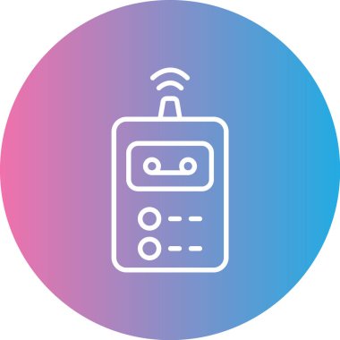 Modern radyo simgesinin vektör illüstrasyonu