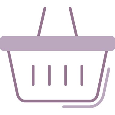 Sepet. Web simgesi basit illüstrasyon