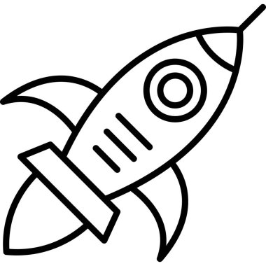 Roket ikonu. Basit tasarım