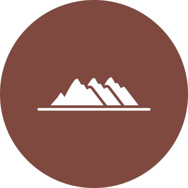 Dağlar simgesi. Vektör çizim