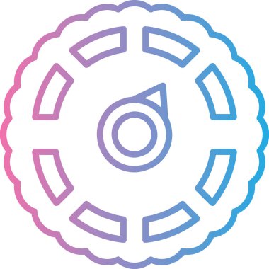 Bir çip simgesinin vektör çizimi