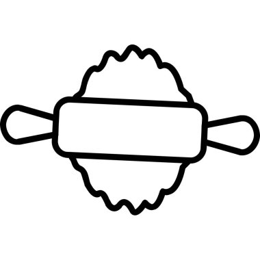 Ekmek vektörü ince çizgi simgesi. Ekmek ikonu. Beyaz ve siyah arkaplan üzerinde ekmeklerin çizgisel resimlemesi.