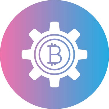 Bitcoin simgesi vektör illüstrasyonu