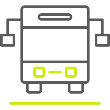 bus icon, simple vector illustration