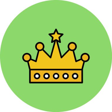 Taç. Web simgesi basit illüstrasyon