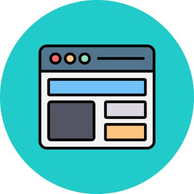 Web simgesi vektör illüstrasyonu