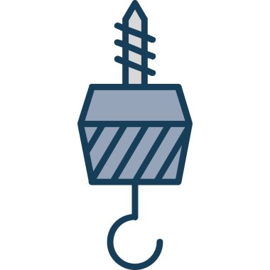 Kanca ikonu. düz dizayn. Vektör çizimi. beyaz arkaplanda izole