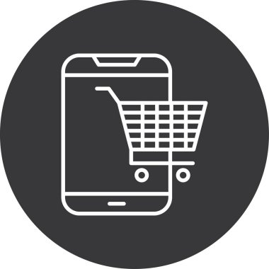 Alışveriş arabası simgesinin vektör çizimi