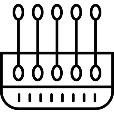Mutfak ve pişirme çizgisi vektör simgesi.