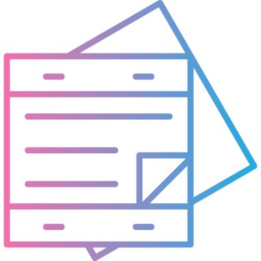 Belge modern simgesinin vektör illüstrasyonu