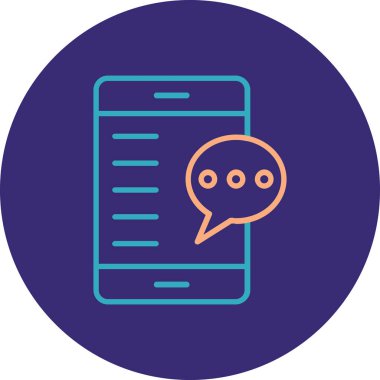 Vektör sohbet simgesi illüstrasyonu