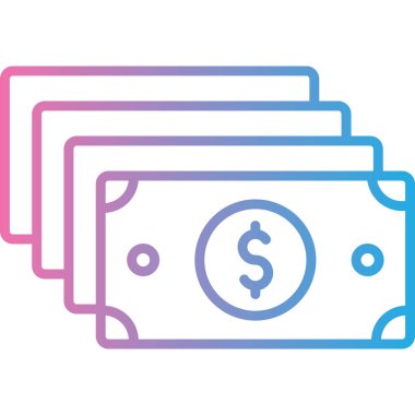 Dolar Simgesi Soyut Arkaplanda İzole Edildi