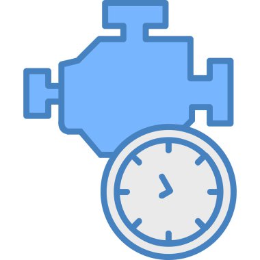 su saati ikon vektör çizelgesi çizimi