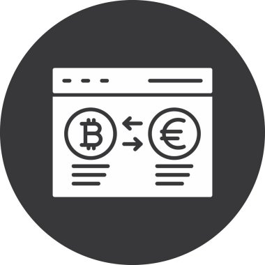 Bitcoin simgesi, basit vektör illüstrasyonu