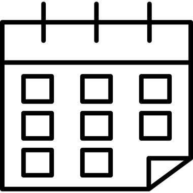 takvim tarihi simgesi ana hat biçiminde