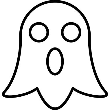 hayalet vektör simgesi, modern biçim