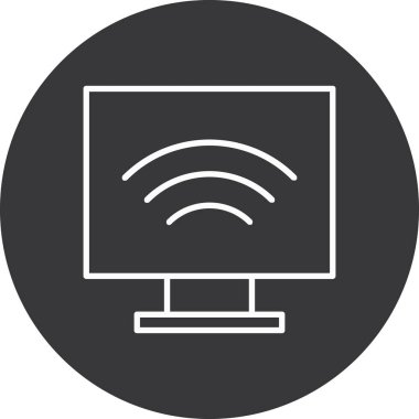 Dizüstü bilgisayar simgesi vektör çizimi