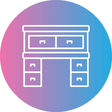 mobilya ikonu vektör illüstrasyonu