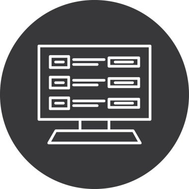 Sunucu. Web simgesi basit illüstrasyon