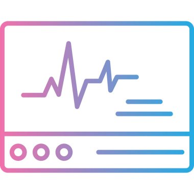 Kalp kardiyogramı. Tıbbın basit simgesi