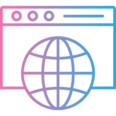 dünya haritası simgesi, vektör illüstrasyon tasarımı