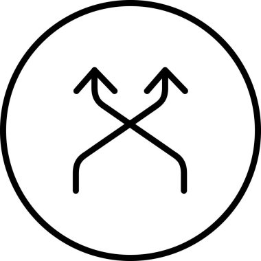 ok yönü simgesi ana hat biçiminde