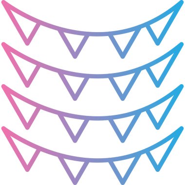 Doğum günü pastası ikonu ana hatlarıyla