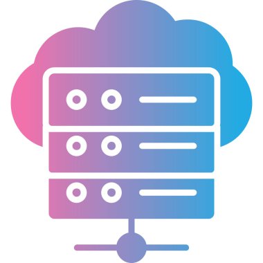 Bulut Sunucusu. Basit illüstrasyon