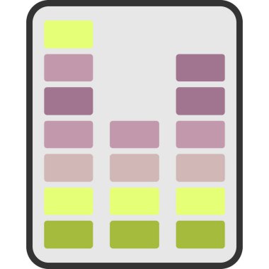 Renk paleti, illüstrasyon, beyaz arkaplan üzerindeki vektör.