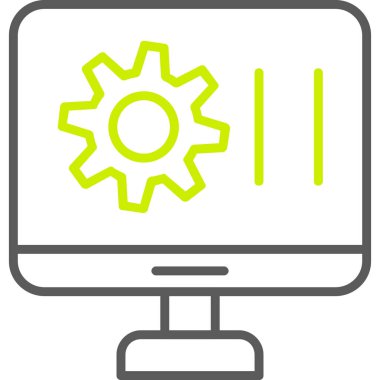 Bilgisayar ayarları simgesi. özet çizimi