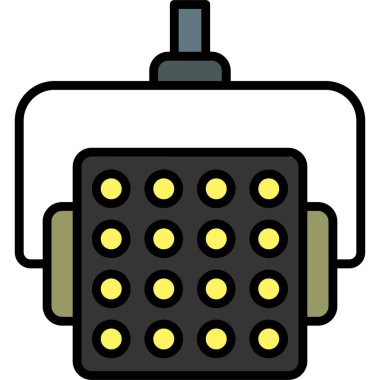 Kahve makinesi simgesi renk ana hatları vektörü